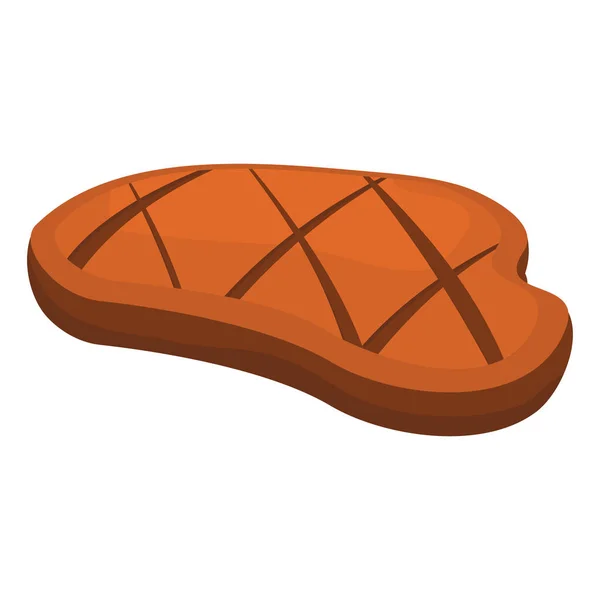 Icono de barbacoa de filete aislado sobre fondo blanco. Filete de parrilla de dibujos animados . — Vector de stock