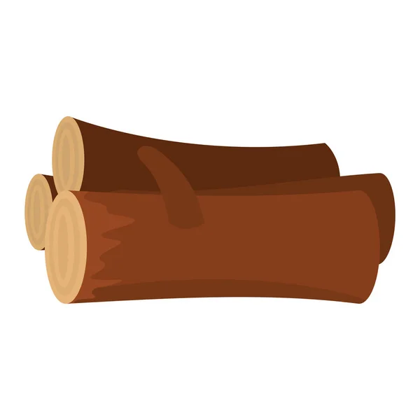 Иконка дров плоский мультфильм векторная иллюстрация Firewoodicon для дизайна и паутины изолированы на белом фоне. Векторный объект дров для этикеток, логотипов — стоковый вектор