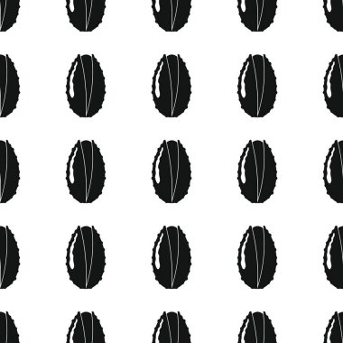 Lichee siyah basit siluet vektör seamless modeli. Siyah meyve şık doku. Yinelenen Lichee meyve Dikişsiz desen arka plan