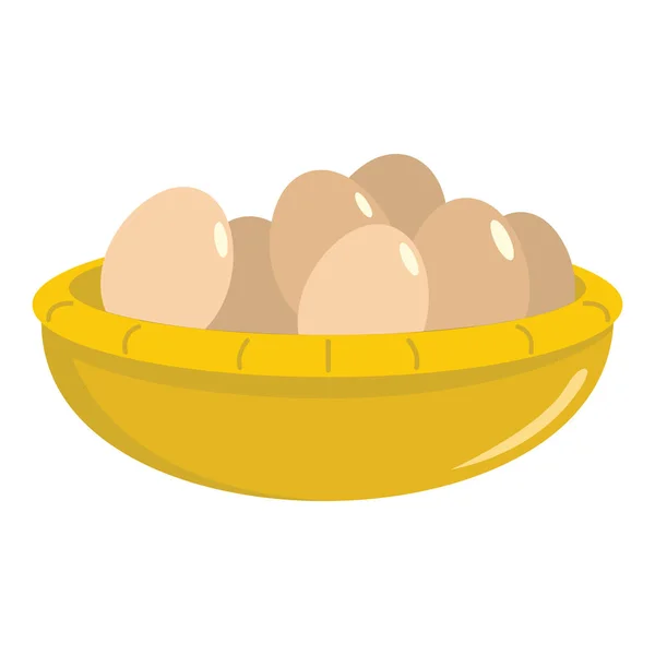 Eier flaches Symbol, Hühnerei-Frühstück, Vektorillustration — Stockvektor