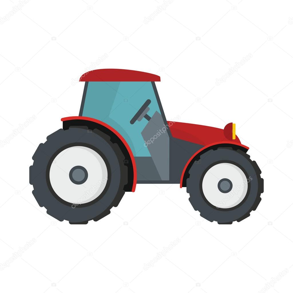 Icône de tracteur de plat de bande dessinée. Illustration ...