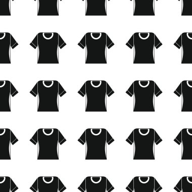 T-shirt Dikişsiz desen vektör çizim arka plan. Siyah siluet gömlek şık doku. Yinelenen gömlek Dikişsiz desen arka plan elbise tasarımı için
