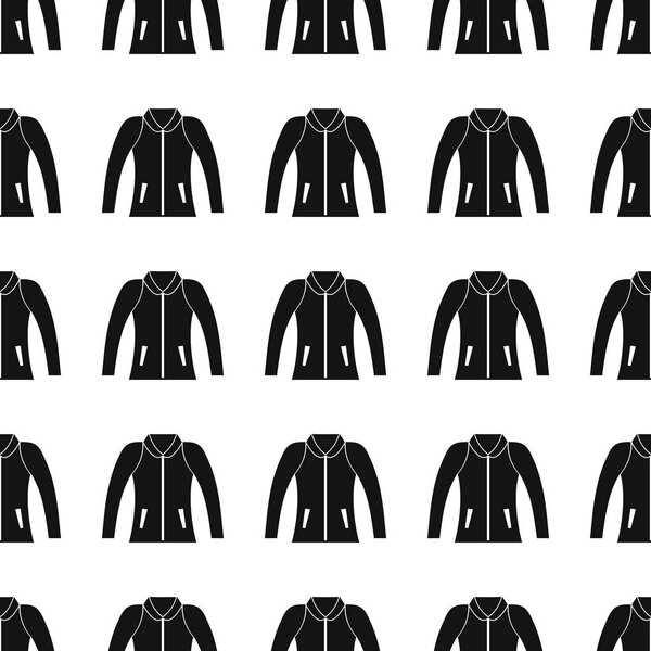 Рюкзак бесшовный векторный рисунок рисунка. Черный силуэт Куртка стильная текстура. Повторяя пиджак бесшовный фон шаблона для дизайна одежды
