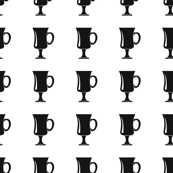 Goblet seamless pattern vector illustration background. Black silhouette goblet stylish texture. Repeating wineglass seamless pattern background for kitchen design