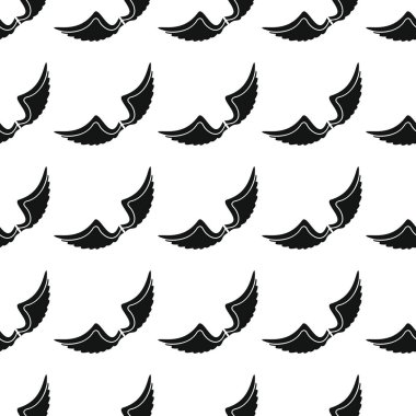 Dikişsiz desen vektör çizim arka kanatlar. Siyah siluet şık doku kanatlar. Tasarımınız için yinelenen kanatları Dikişsiz desen arka plan