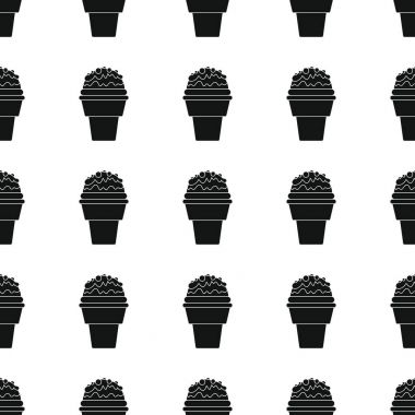 Dondurma Dikişsiz desen vektör çizim arka plan