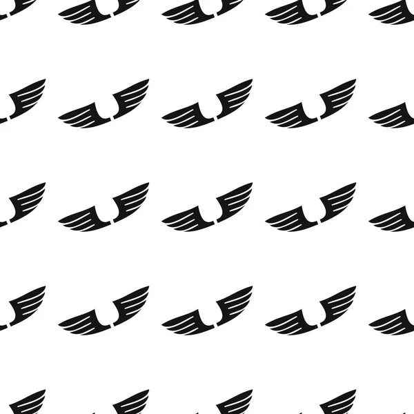 Skrzydła wzór wektor ilustracja tła. Sylwetka czarne skrzydła stylowy tekstura. Powtarzając skrzydła wzór tła dla projektu — Wektor stockowy