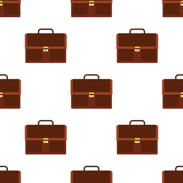 Koffer nahtlose Muster in flachem Stil isoliert auf weißem Hintergrund Vektor Illustration — Stockvektor