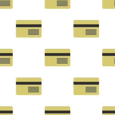 Kredi kartı seamless modeli düz stil üzerinde beyaz arka plan vektör illüstrasyon izole içinde