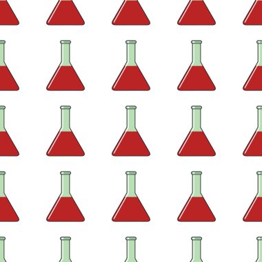 Beyaz arka plan vektör illüstrasyon izole karikatür tarzı tüp seamless modeli