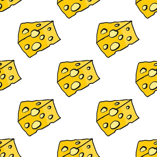 Peynir Dikişsiz desen vektör çizim arka plan. Yinelenen peynir Dikişsiz desen arka plan