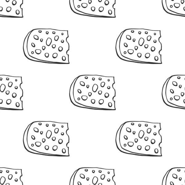 Cheese seamless pattern vector illustration background. Repeating cheese seamless pattern background — Stock Vector