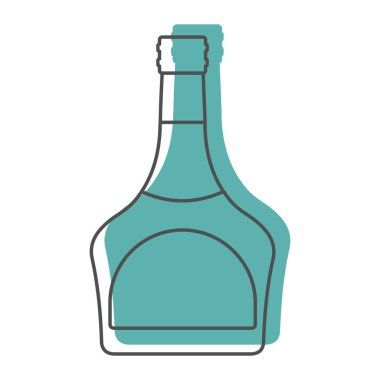 Şişe alkol konyak renk siluet stil simgeler vektör çizim tasarım ve beyaz arka plan üzerinde izole web ile uyumlu