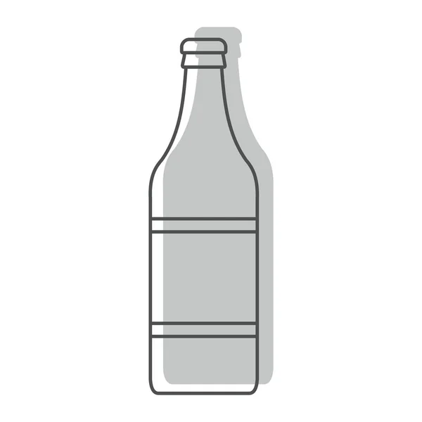 Flasche Alkohol Wodka im Einklang mit Farbe Silhouette Stil Symbole Vektor Illustration für Design und Web isoliert auf weißem Hintergrund — Stockvektor