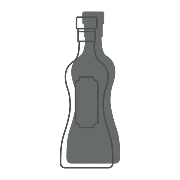 Bouteille d'alcool martini en ligne avec des icônes de style silhouette couleur illustration vectorielle pour le design et la toile isolée sur fond blanc — Image vectorielle