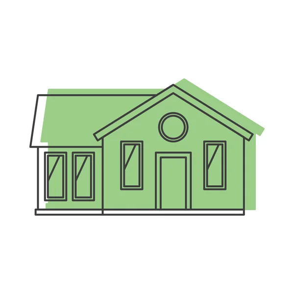 Haus-Doodle-Symbol-Vektor-Illustration für Design und Web isoliert auf weißem Hintergrund — Stockvektor