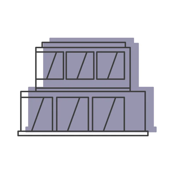 Moderne Haus Doodle Icon Vektor Illustration für Design und Web isoliert auf weißem Hintergrund — Stockvektor