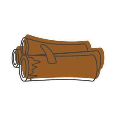 Yakacak odun simgesi doodle tarzı
