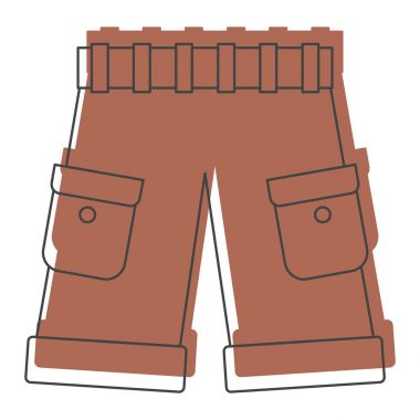 Doodle stili simgeler vektör çizim tasarım ve web üzerinde beyaz izole için erkek şort