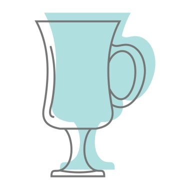 Doodle stili simgeler vektör çizim tasarım ve web üzerinde beyaz izole için şarap cam