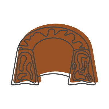 Puding ekmek üründe doodle stili simgeler vektör çizim tasarım ve beyaz arka plan üzerinde izole web için