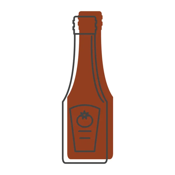 Icono de ketchup en estilo doodle — Vector de stock