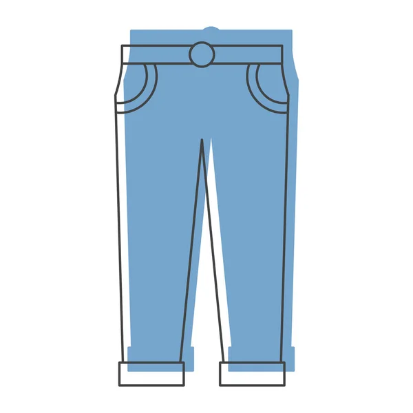 蓝色的裤子，在设计和 web 上白色孤立的涂鸦风格图标矢量图 — 图库矢量图片