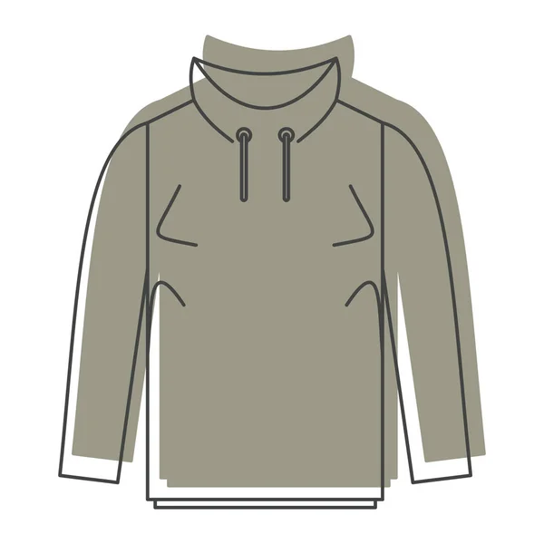 Sudadera con capucha en estilo doodle iconos vector ilustración para el diseño y la web aislados en blanco — Vector de stock