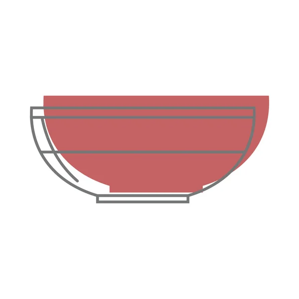 Ciotola in stile doodle icone vettoriale illustrazione per il design e web isolato su sfondo bianco — Vettoriale Stock