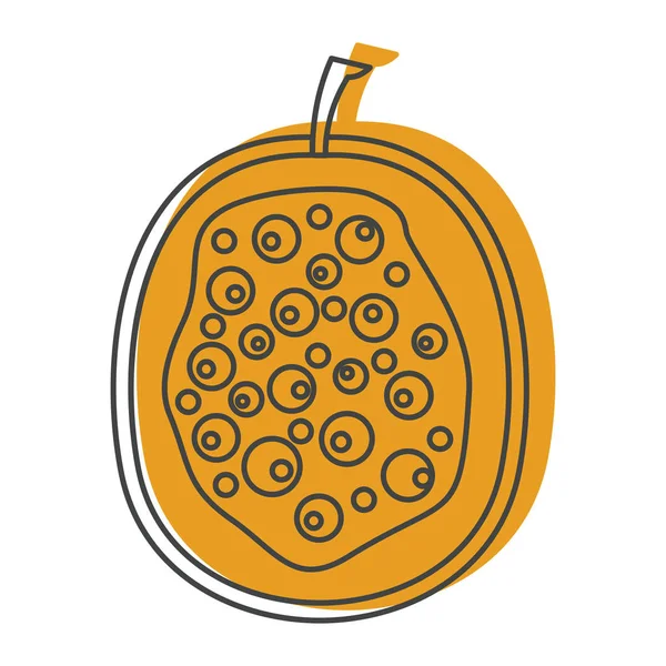 Passion fruit doodle styl ikon wektorowych ilustracji dla projektowania i sieci web na białym tle — Wektor stockowy