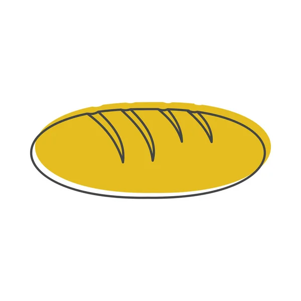 Produit de boulangerie de pain dans des icônes de style doodle illustration vectorielle pour le design et le web isolé sur fond blanc — Image vectorielle