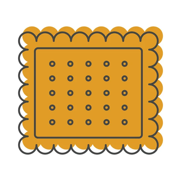 Producto de panadería de galletas en iconos de estilo doodle ilustración vectorial para diseño y web aislada sobre fondo blanco — Vector de stock