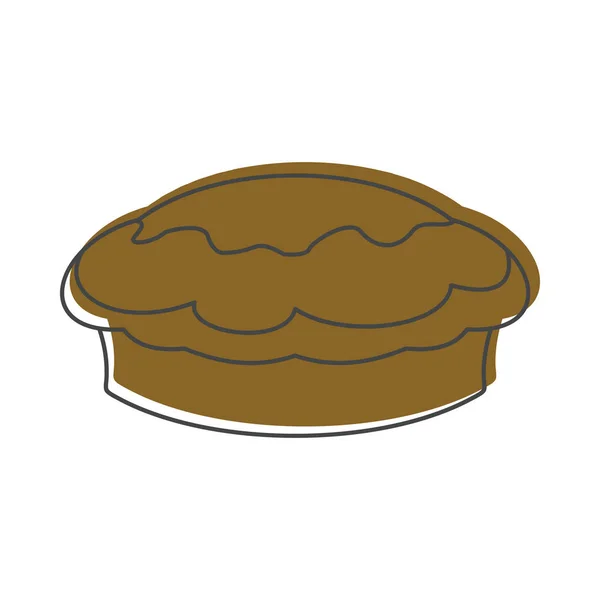 Producto de panadería de pasteles en iconos de estilo doodle ilustración vectorial para diseño y web aislada sobre fondo blanco — Vector de stock