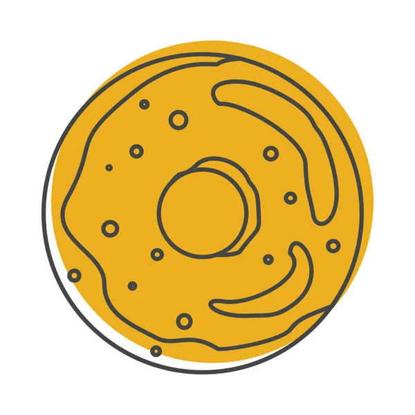 Donut ekmek üründe doodle stili simgeler vektör çizim tasarım ve beyaz arka plan üzerinde izole web için