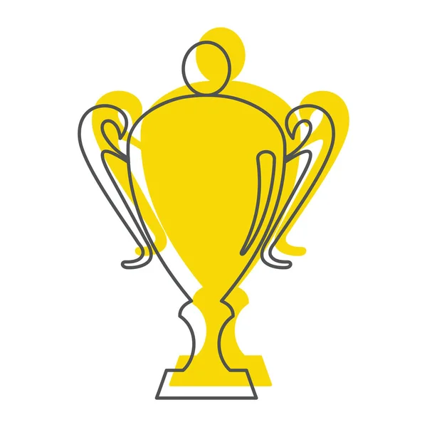 Χρυσό βραβείο αθλητισμού Κύπελλο το doodle το στυλ εικονίδια εικονογράφηση φορέα για το σχεδιασμό και ιστού που απομονώνεται — Διανυσματικό Αρχείο