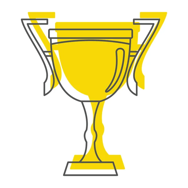 Gold Award Cup im Doodle-Stil Icons Vektor Illustration für Design und Web isoliert auf weißem Hintergrund — Stockvektor