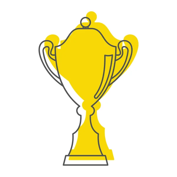 Κύπελλο χρυσό βραβείο το doodle στυλ εικονίδια εικονογράφηση φορέα για το σχεδιασμό και web που απομονώνονται σε λευκό φόντο — Διανυσματικό Αρχείο