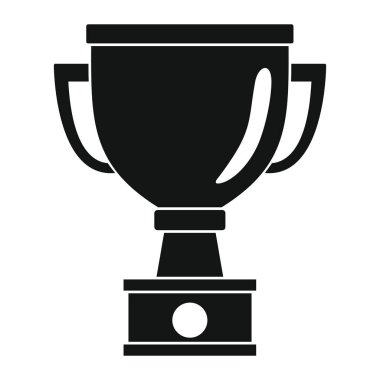 Altın Ödülü Kupası siyah basit siluet stil simgeler vektör çizim tasarım ve web için