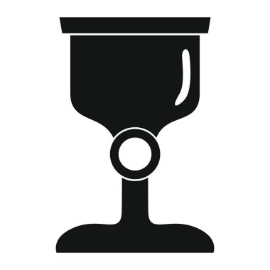 Ödül Ödülü Kupası siyah basit siluet stil simgeler vektör çizim tasarım ve web için