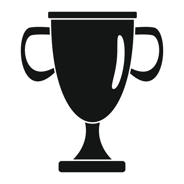 Sport Award Cup in schwarz einfach Silhouette Stil Symbole Vektor Illustration für Design und Web — Stockvektor