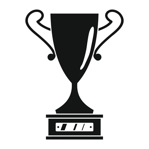Arany kitüntetés kupa fekete egyszerű silhouette stílusú ikonok vektoros illusztráció design és web — Stock Vector