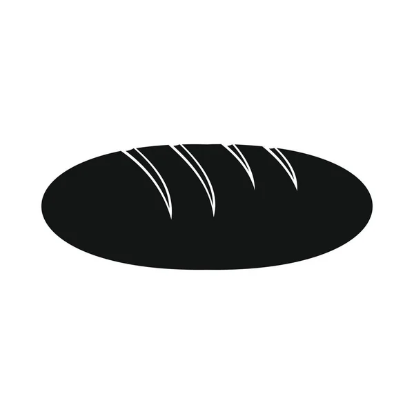 Brood bakkerij product in zwarte eenvoudige silhouet stijl iconen vectorillustratie voor ontwerp en web — Stockvector