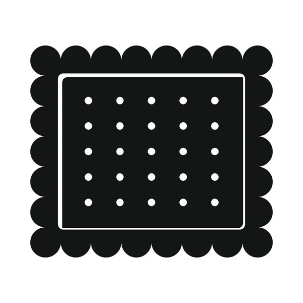 Cookie Backwaren in schwarz einfach Silhouette Stil Symbole Vektor Illustration für Design und Web — Stockvektor