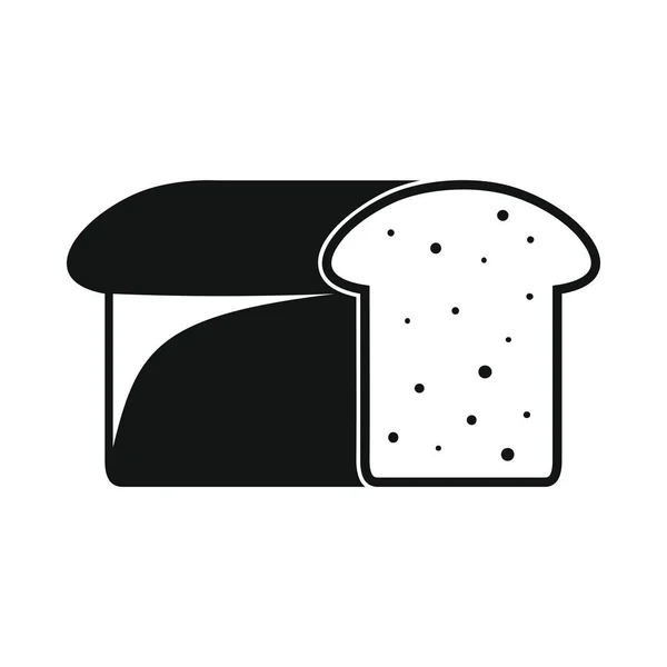 Producto de panadería en negro simple silueta iconos estilo vector ilustración para el diseño y la web — Vector de stock