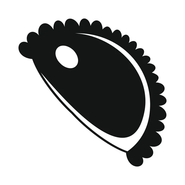 Pastel de productos de panadería en negro simple estilo silueta iconos vector ilustración para el diseño y la web — Vector de stock