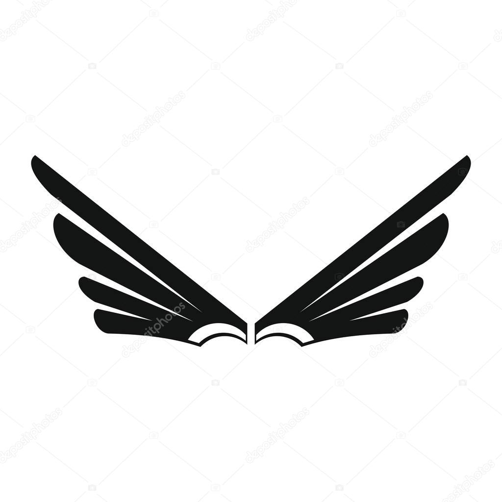 Download Angel wings black simple silhouette icon vector ...