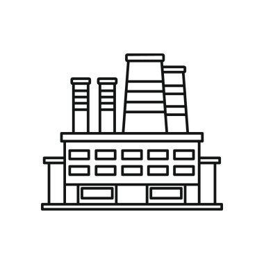 Petrol rafinerisi simgesi, anahat stili