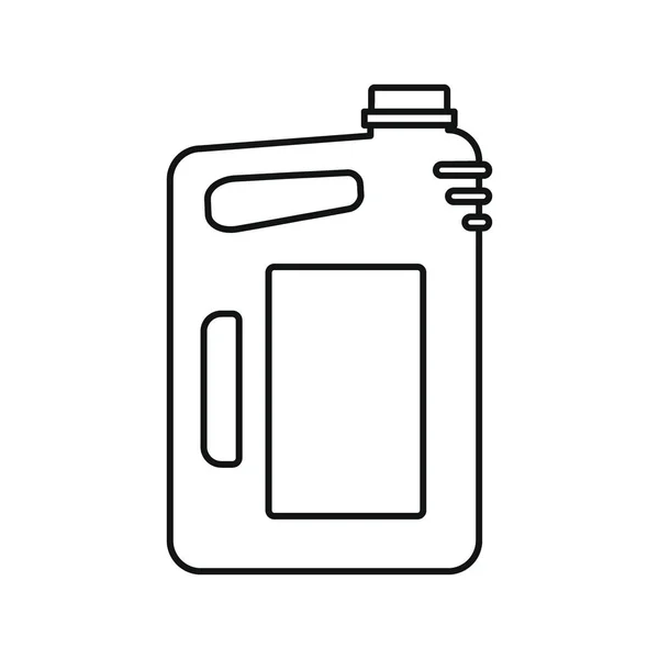 Kanister mit Benzin-Ikone, Umriss-Stil — Stockvektor