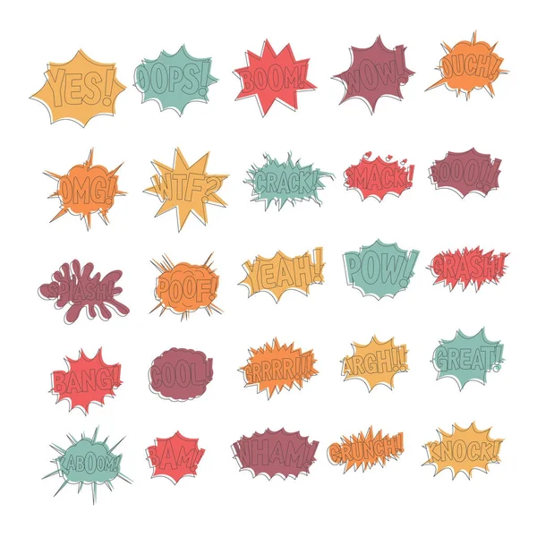 Komik balonu simgesinin. Komik kabarcık vektör simgesi beyaz arka plan üzerinde izole web çizimi doodle