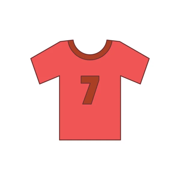 足球衫图标 卡通插图足球球衣矢量图标在白色背景下的 Web — 图库矢量图片